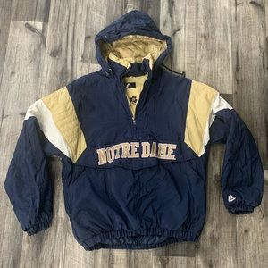 Men’s Vintage Majestic Notre Dame 3/4 Zip